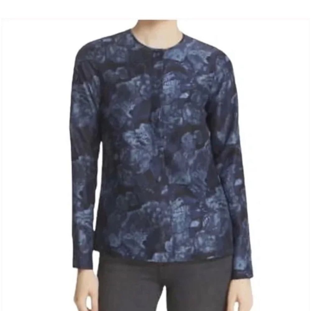 Elizabeth & James floral 100% silk blouse